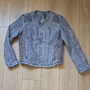 POINT ZERO Women's Faux Leather Moto Jacket Size L